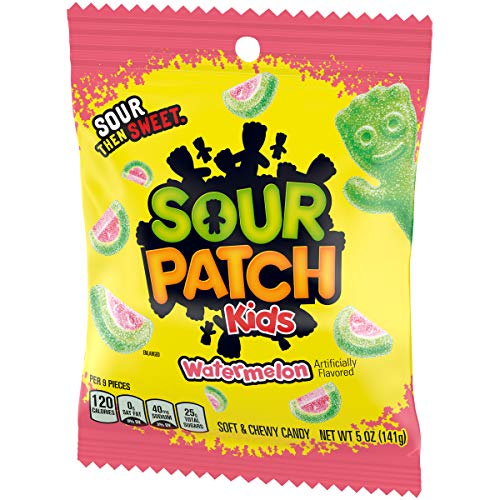 Sour Patch Kids Sweet And Sour Gummy Candy Watermelon, 5-Ounce,