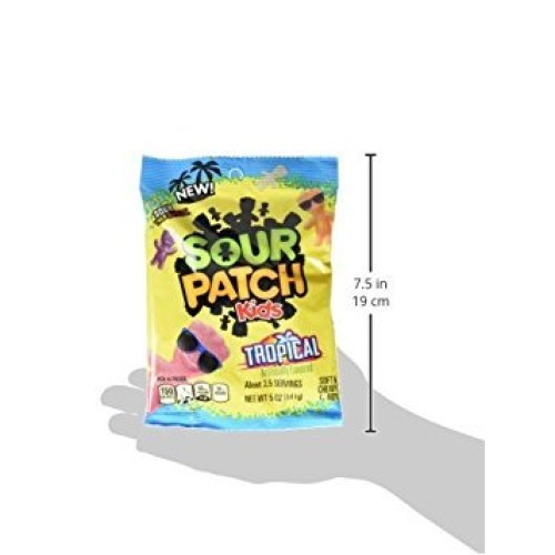Sour Patch Kids Tropical Gummy Candy, 5 Oz Bag Pack Of 12
