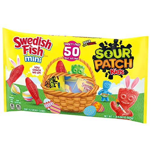 SOUR PATCH KIDS and SWEDISH FISH Mini Soft & Chewy Easter Candy ...