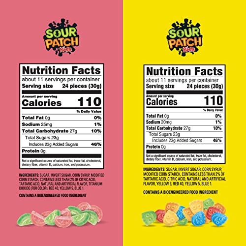 Sour Patch Kids Bites Original And Watermelon Soft &Amp; Chewy Candy