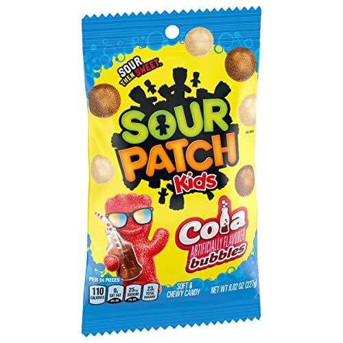 Sour Patch Kids Cola Flavored Bubbles Soft &Amp; Chewy Candy, 8.02 Oz