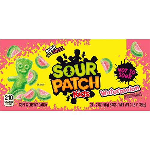 Sour Patch Kids Watermelon Soft &Amp; Chewy Candy, 24 - 2 Oz Bags