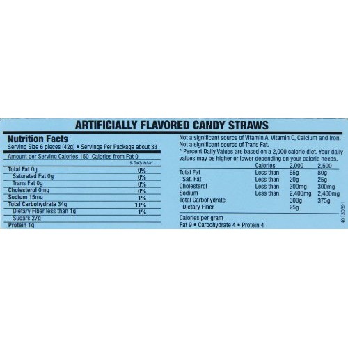 Dorval Trading Co Sour Power Straws, Green Apple, 49.4000-Ounce