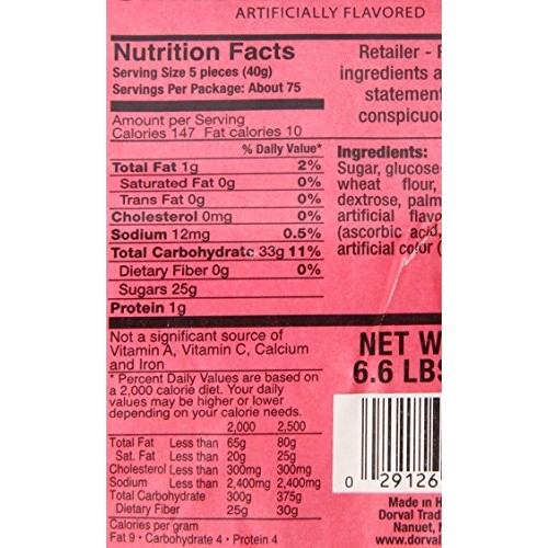 Sour Power Strawberry Approximately 297-Count,Unwrapped Belts,