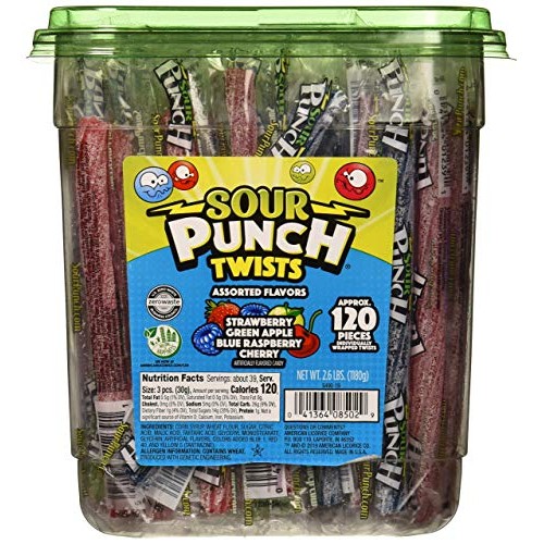Sour Punch Sour Punch Twists, 4 Flavor Individually Wrapped Swee