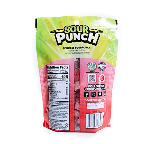 Sour Punch Bites, Cherry, Strawberry, Watermelon &Amp; Raspberry Fav