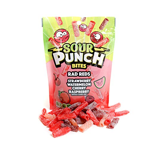 Sour Punch Bites, Cherry, Strawberry, Watermelon &Amp; Raspberry Fav