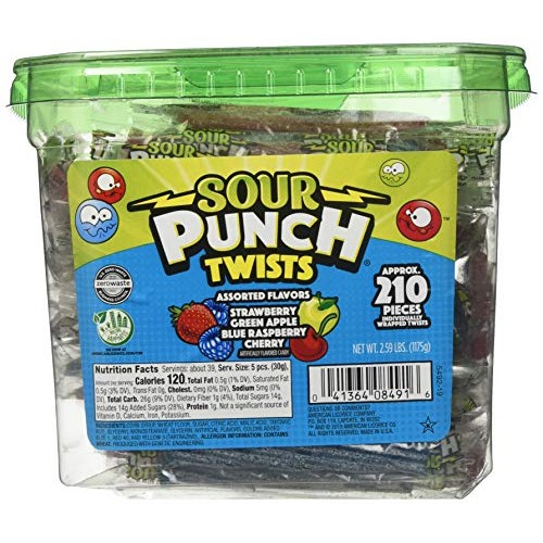 Sour Punch Sour Punch Twists, 3 Individually Wrapped Chewy Cand