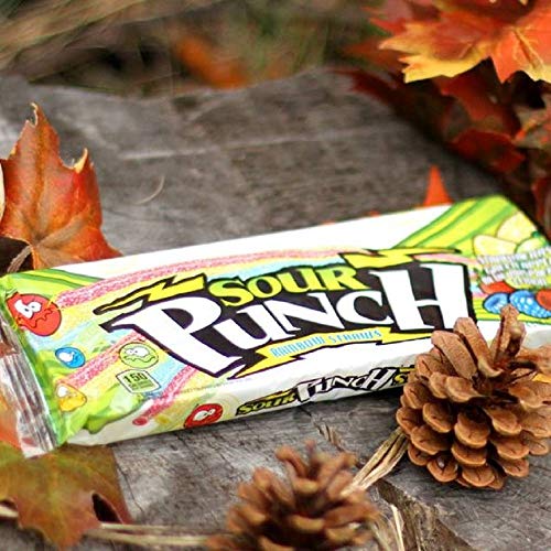 Sour Punch Straws, Rainbow Flavors, 4.5Oz Tray  Pack Of 12, Le