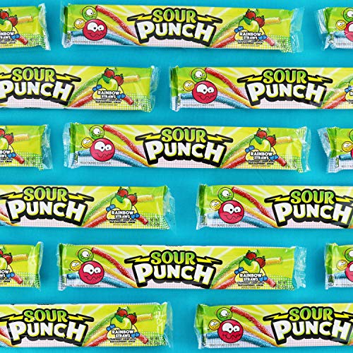 Sour Punch Straws, Rainbow Fruit Flavors, Chewy Sweet &Amp; Sour Can