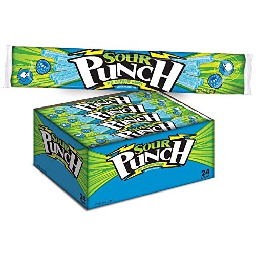 Sour Punch Straws, Sweet &Amp; Sour Blue Raspberry Flavored Soft, Ch