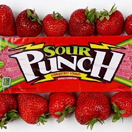 Sour Punch Straws, Sweet &Amp; Sour Strawberry Fruit Flavor, Chewy C