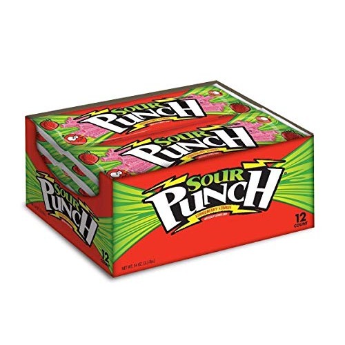 Sour Punch Straws, Sweet &Amp; Sour Strawberry Fruit Flavor, Chewy C