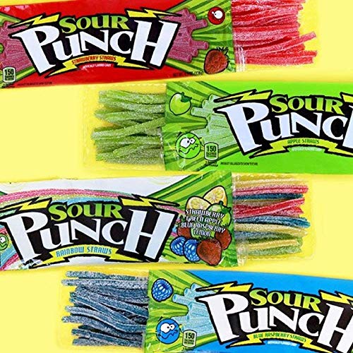 Sour Punch Straws, Variety 6 Pack, 4 Fruity Sweet &Amp; Sour Flavors