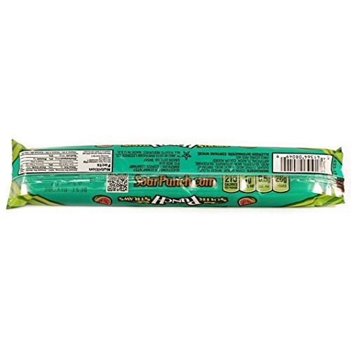 Sour Punch Watermelon Sour Straws, 2Oz Tray, 24 Pack