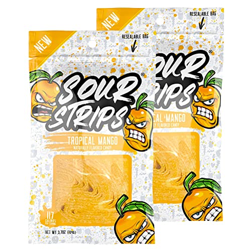 Sour Strips Tropical Mango Flavored Sour Candy Strips | Deliciou