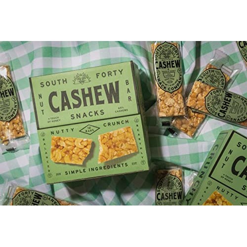 South 40 Snacks Cashew Bar, Extra Crunchy Nut Snack Bar, Simple ...
