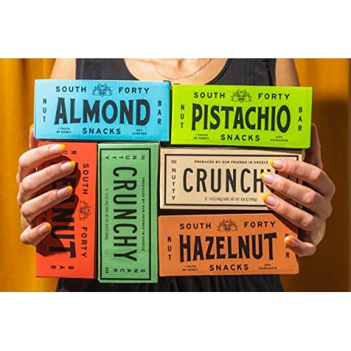 South 40 Snacks Cashew Bar, Extra Crunchy Nut Snack Bar, Simple ...