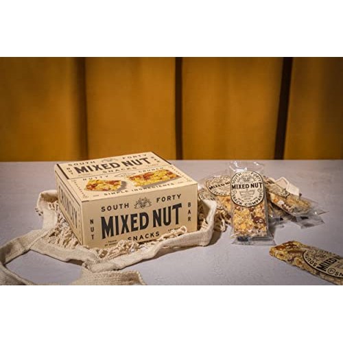 South 40 Snacks Mixed Nut Bar, Extra Crunchy Whole Nut Snack Bar...
