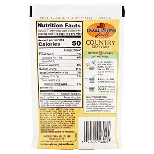 Southeastern Mills Country Gravy Mix, 2.75 Oz
