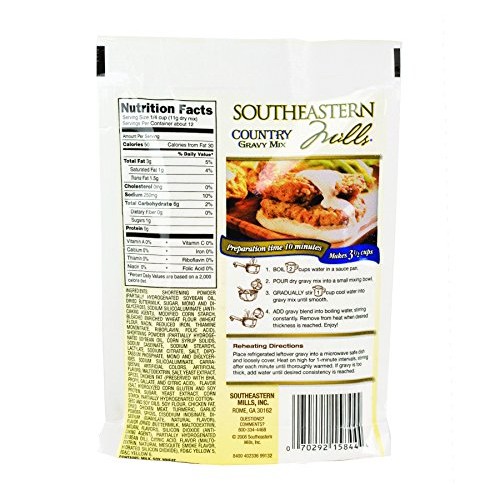 Southeastern Mills Country Gravy Mix, 4.5 Oz. Package Pack Of 4