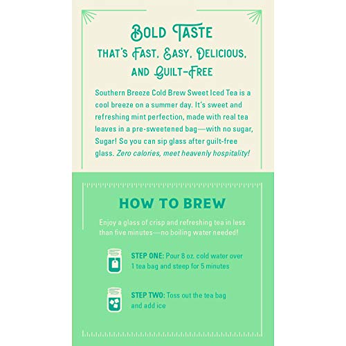 Southern Breeze Cold Brew, Mint Sweet Tea With Zero Calorie, 20