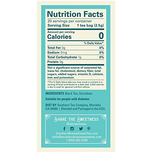 Southern Breeze Cold Brew, Original Sweet Tea With Zero Calorie,