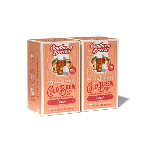 Southern Breeze Cold Brew Sweet Tea Peach Iced Tea with Black Te...