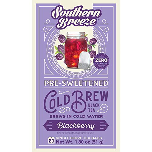 Southern Breeze Cold Brew Tea, Blackberry Sweet Tea With Zero Ca
