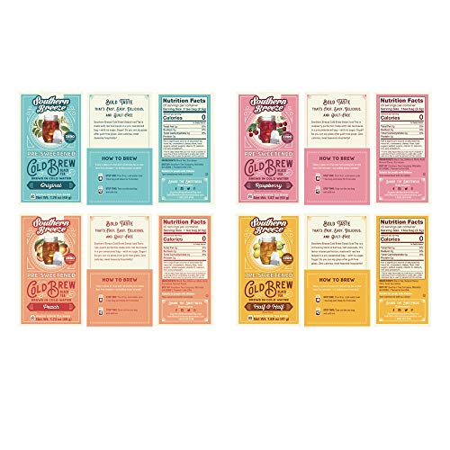 Southern Breeze Cold Brew Tea, Variety Pack Sweet Tea With Zero
