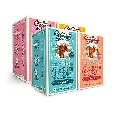 Southern Breeze Cold Brew Tea, Variety Pack Sweet Tea With Zero