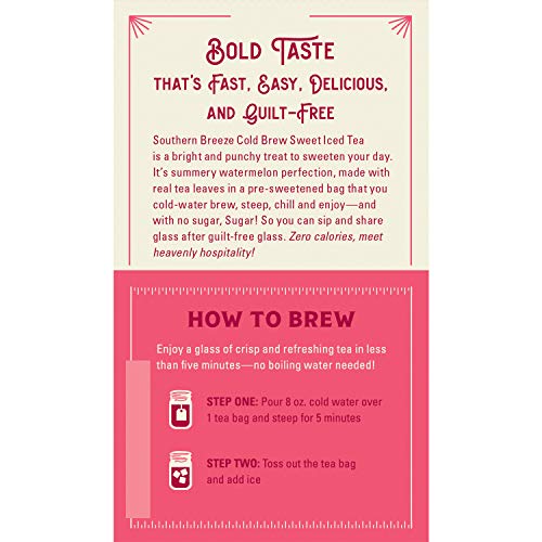 Southern Breeze Cold Brew Tea, Watermelon, 20 Count