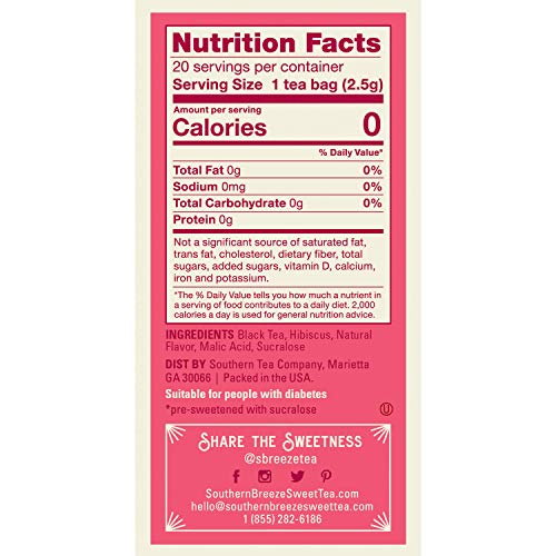 Southern Breeze Cold Brew Tea, Watermelon, 20 Count