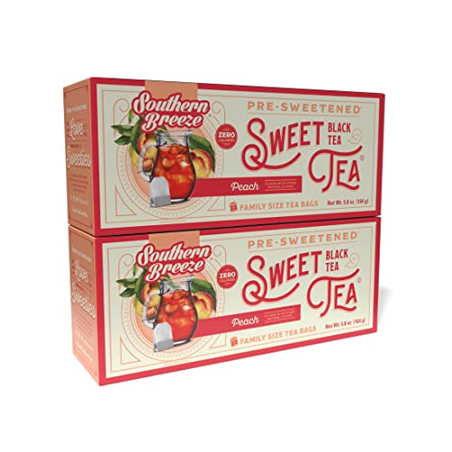 Southern Breeze Hot Brew Sweet Tea Peach Iced Tea with Black Tea...