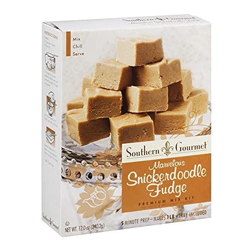 Southern Gourmet Fudge, Snickerdoodle, 12 Ounce Box, brown