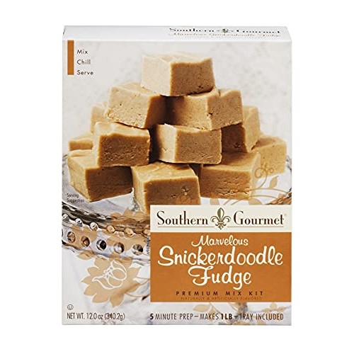 Southern Gourmet Fudge, Snickerdoodle, 12 Ounce Box, brown
