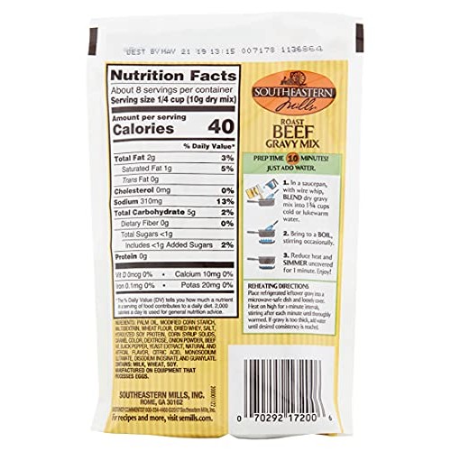 Southeastern Mills Roast Beef Gravy Mix, 2.75 Ounce Pack Of 12