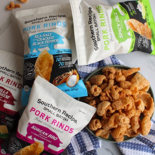 Southern Recipe Small Batch Pork Rinds | Sea Salt & Black Pepper...
