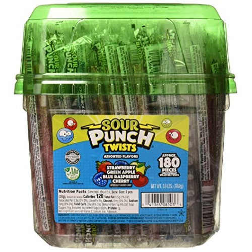 Sour Punch Twists, 6 Individually Wrapped Soft &Amp; Chewy Candy Tu Sour Punch Twists, 6 Individually Wrapped Soft &Amp; Chewy Candy Tu