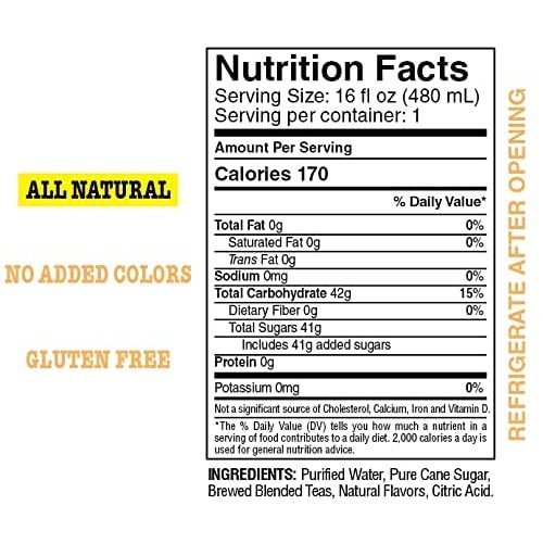 Southern Sweet Tea Company Peach Tea – 12-Pack 16Oz Sweet Peach ...