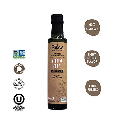 Sow – Seeds Of Wellness, Cold Pressed Chia Oil, Plant-Based Oil,