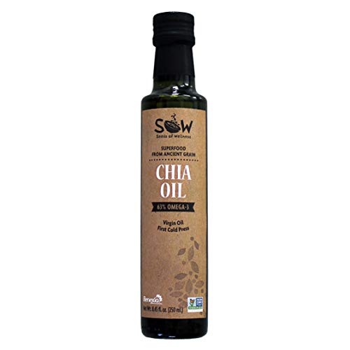 Sow – Seeds Of Wellness, Cold Pressed Chia Oil, Plant-Based Oil,