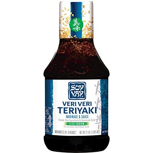 Soy Vay Veri Veri Teriyaki Less Sodium Marinade &Amp; Sauce, 21 Ounc
