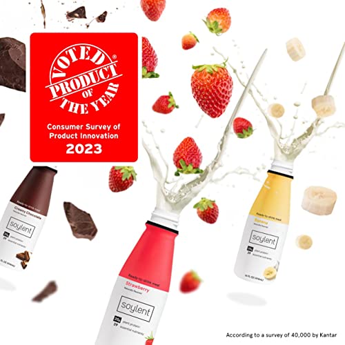 Soylent Meal Replacement Shake, Banana Split Variety Pack, Conta