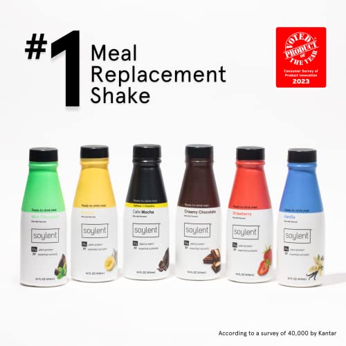 Soylent Meal Replacement Shake, Banana Split Variety Pack, Conta
