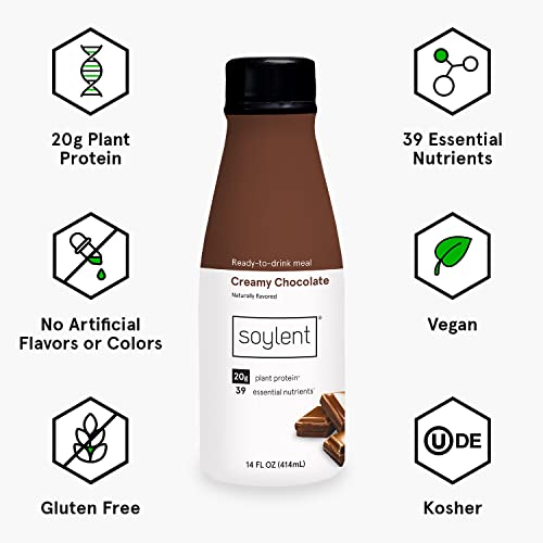 Soylent Meal Replacement Shake, Sampler Pack, Contains 20g Compl...