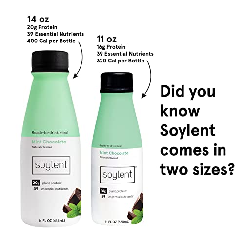 Soylent Mint Chocolate Meal Replacement Shake, Contains 16g Comp...