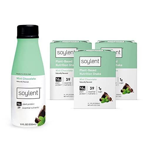 Soylent Mint Chocolate Meal Replacement Shake, Contains 16g Comp...