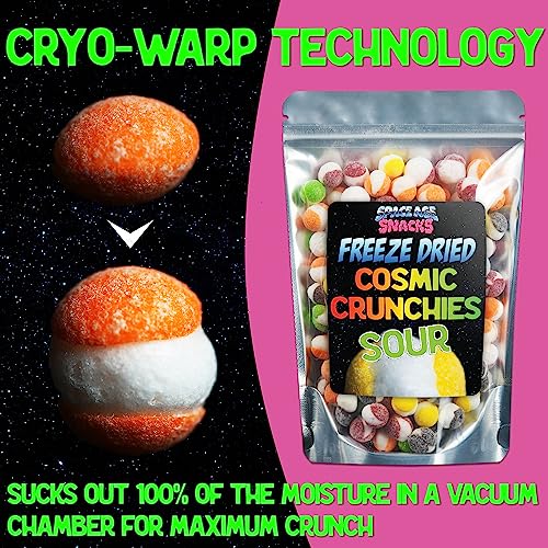 Premium Freeze Dried Sour Skittles - Cosmic Crunchies Dried Cand...