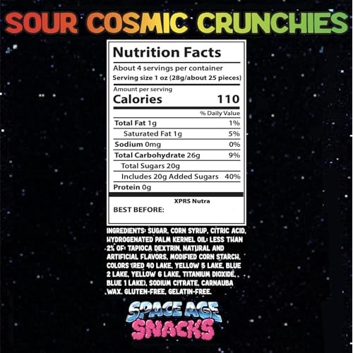 Premium Freeze Dried Sour Skittles - Cosmic Crunchies Dried Cand...